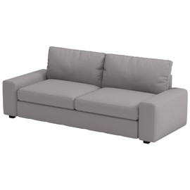 The Heavy Cotton KIVIK Three Seat (Not Loveseat ) Sofa Cover Replacement is Custom Made Compatible for IKEA Kivik 3 Seater Sofa Slipcover Only. (Light Gray)