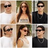 SOJOS Trendy Rectangle Polarized Sunglasses for Women Men Retro Narrow
