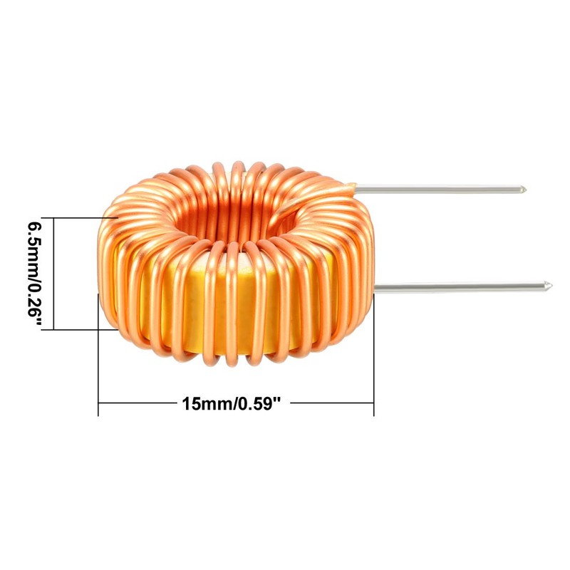 sourcing map Horizontal Toroid Induction Magnetic Single Layer Inductor 47uH