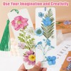 Pack of 60 Bookmarks Blank and Colourful Tassels, 15 x