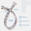 BWE 24-Inch Long Faucet Connector Braided Stainless Steel Supply Hose