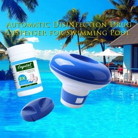 Chlorine Tablets for Swimming Pool, 100g Chlorine Tablets for Hot Tub with Floating Chlorine Tablets Dispenser for Swimming Pool Paddling Pool Spa Bathtubs