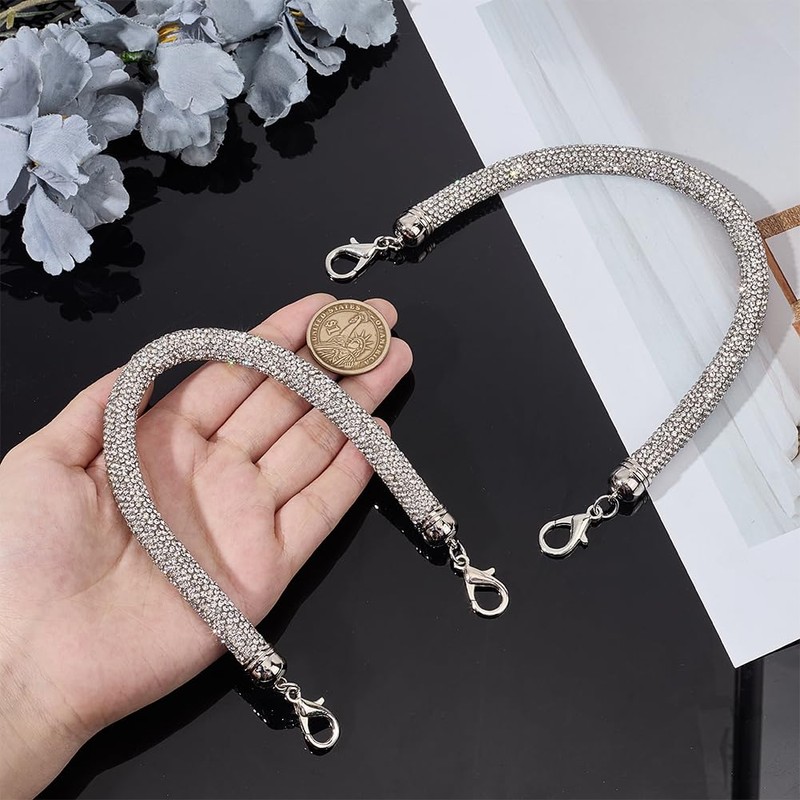 PH PandaHall Pack of 2 Rhinestone Handbag Strap Replacement 30