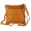 Girly Handbags Womens Double Pocket Italian Leather Messenger Bag -
