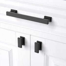 Coinkoly 10 Pack Matte Black Kitchen Cabinet Knobs Single Hole Dresser Knobs Cabinet Door Handles and Pulls Knobs for Cabinets and Drawers