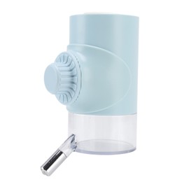 Pet Drinking Fountains Automatic Portable Pet Hanging Kettle for Cats Dogs Blue 500ML