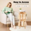 Rotating Bookshelf, Freestanding 360 Display Corner Bookshelf for Small Space,Solid