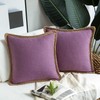 Phantoscope Pack of 2 Farmhouse Decorative Throw Pillow Covers Burlap