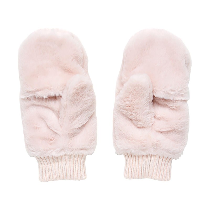 Sanrio 379522 Faux Fur Mittens My Melody Gloves Finger Out