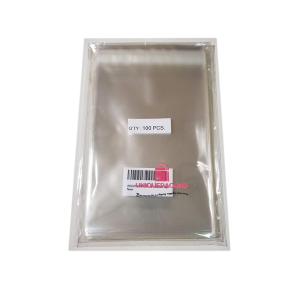 100 Pcs 4 3/8 X 5 3/4 Clear A2 Card Resealable Cellophane Cello Bags (fit A2 Card only, as Envelope)