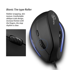 T-20 Mouse Wired Vertical Mouse Ergonomic Rechargeable 4 3200 movement speed Optional Portable Gaming Mouse for Mac Laptop PC Computer