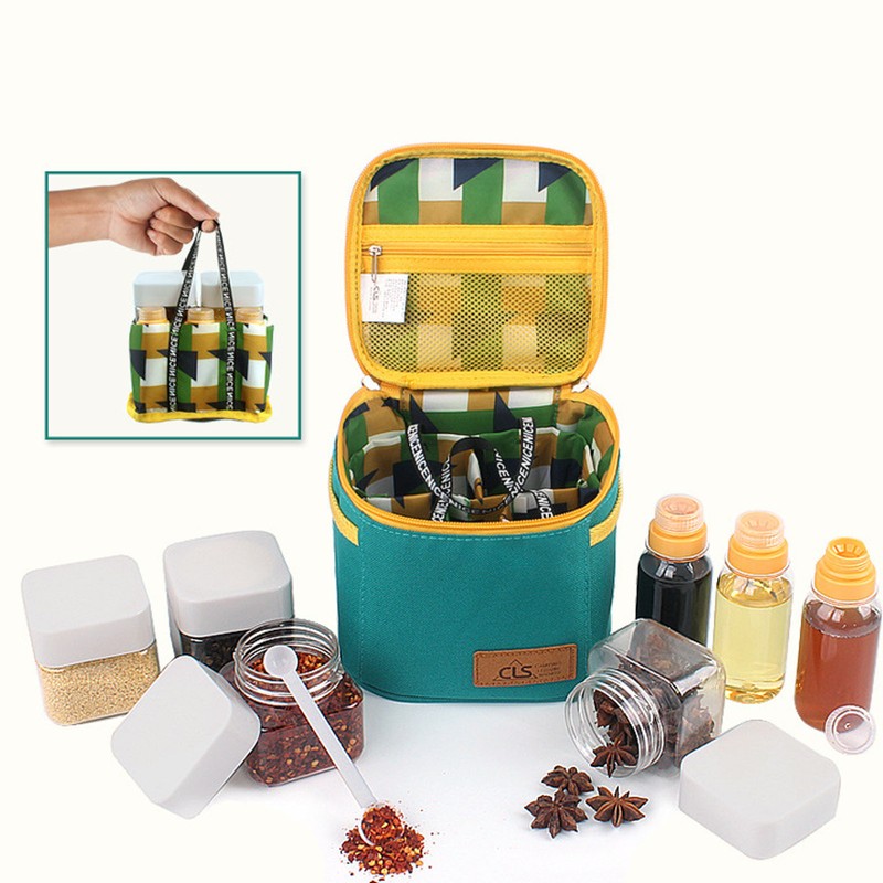Spice Containers 7 Boxes Portable Seasoning Box for Outdoor BBQ