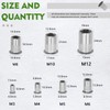 Waykino Stainless Steel Rivet Nut, Threaded Rivetnut Insert Nutsert M3