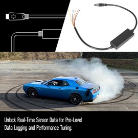 Bzcovac Profession Link+ Cable with Analog and CAN Bus Inputs for HP Tuners - for External Sensors Using MPVI2+ and MPVI3 OBD2 Scan Tools, Cable Only