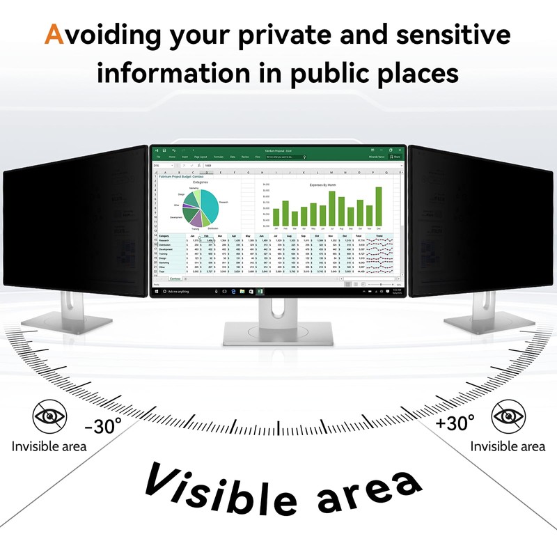 27 Inch Computer Privacy Screen for 16:9 Aspect Ratio Widescreen