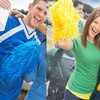 Lovecheer 24PCS Blue and Yellow Pom Poms Cheerleading Plastic Cheer