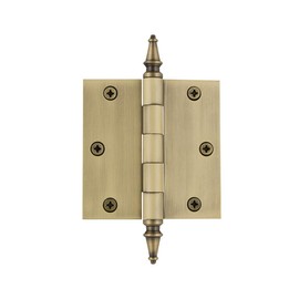 Nostalgic Warehouse Steeple Tip Residential Door Hinge with Square Corners