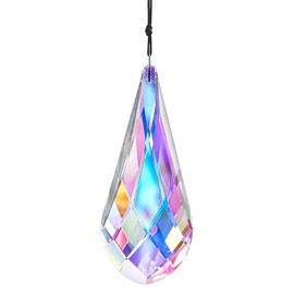 120mm/4.7in Crystal Suncatcher Prism Window Hanging Ornament Rainbow Glass Prism Sun Catcher Decor for Home Garden(AB Colors)
