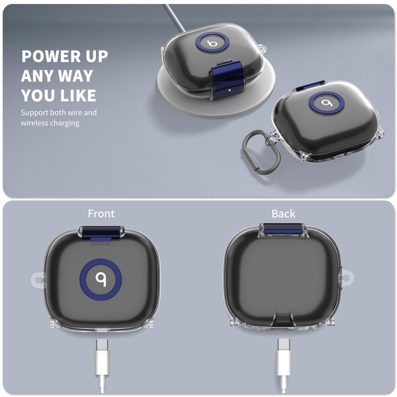 Case for Beats Powerbeats Pro 2，Hidden Bracket Design, Foldable Kickstand