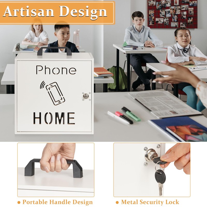 Lzttyee Cell Phone Holder Classroom 33 Slots Wooden Cell Phone