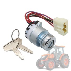 XQSMWF Ignition Starter Switch with Keys Compatible with Kioti CK DK DS RX Tractor Compatible with Kubota DK40SE DS4510HS and More 36919-75160 36919-75162 T4520-75174 T4625-B0100