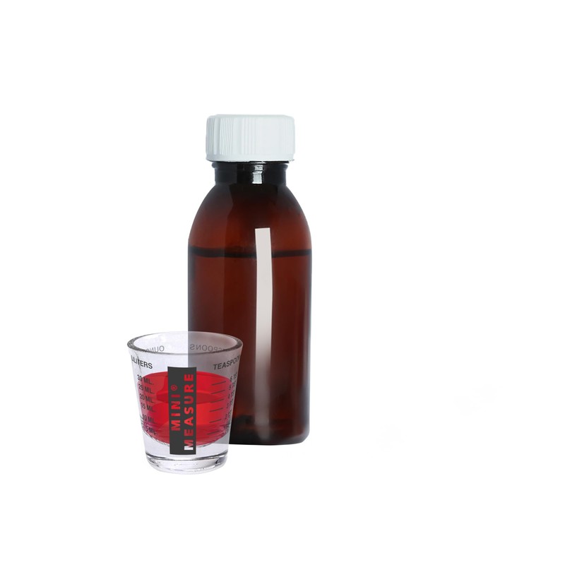 Kolder Mini Measure Heavy Glass, 20-Incremental Measurements Multi-Purpose Liquid and