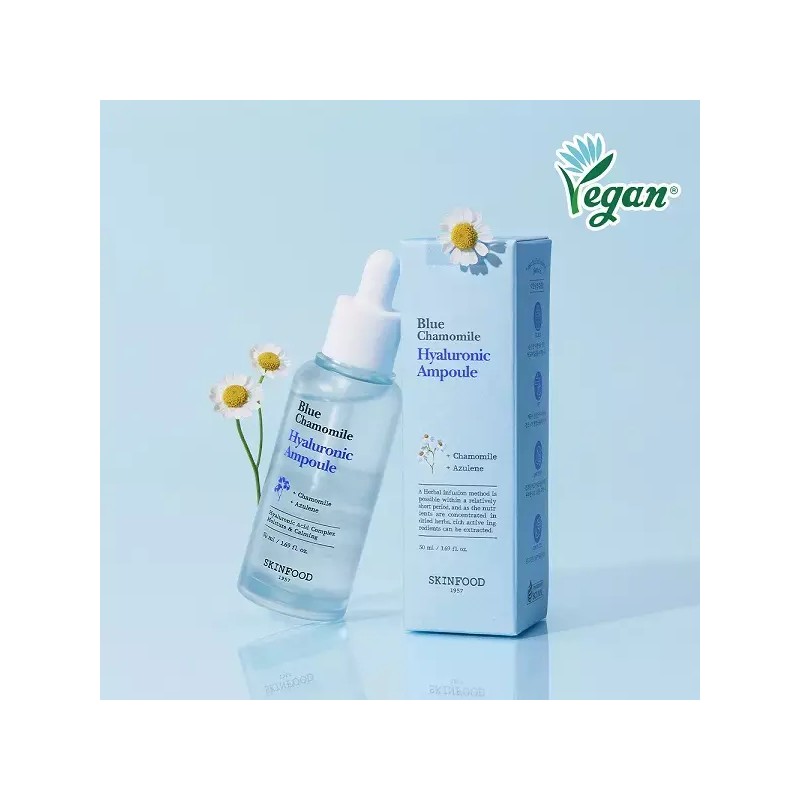 Skin Food 스킨푸드 블루 캐모마일 히알루로닉 앰플 50ml Skinfood Blue