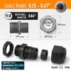 MGI SpeedWare 1/2" NPT Strain Relief Nylon Cord Grip Cable