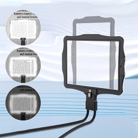 Yinuoday 5X Hands Free Magnifying Glass with Light 50 Ultra Bright LED, Large Magnifier Flexible Gooseneck Full Page Neck Wear Page Magnifier for Reading Sewing Repair