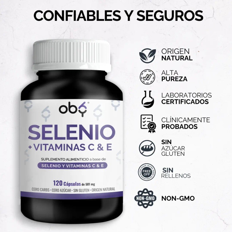 Oby Selenio Max 120 Caps + Vitamina C Y Vitamina