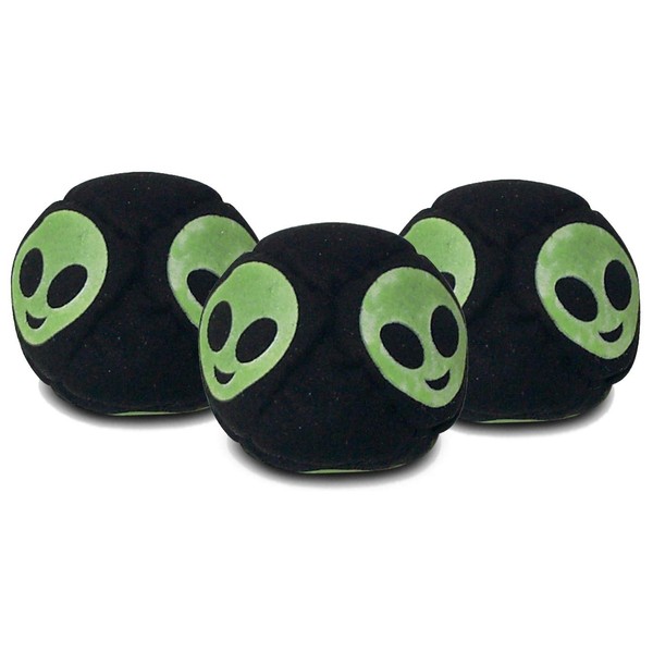 World Footbag Alien Glow-in-The-Dark Hacky Sack Footbag - 3 Pack