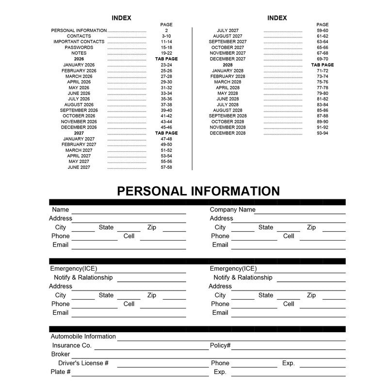 Kerixi 3 Year Calendar Monthly Planner Spiral Bound Approx 11"