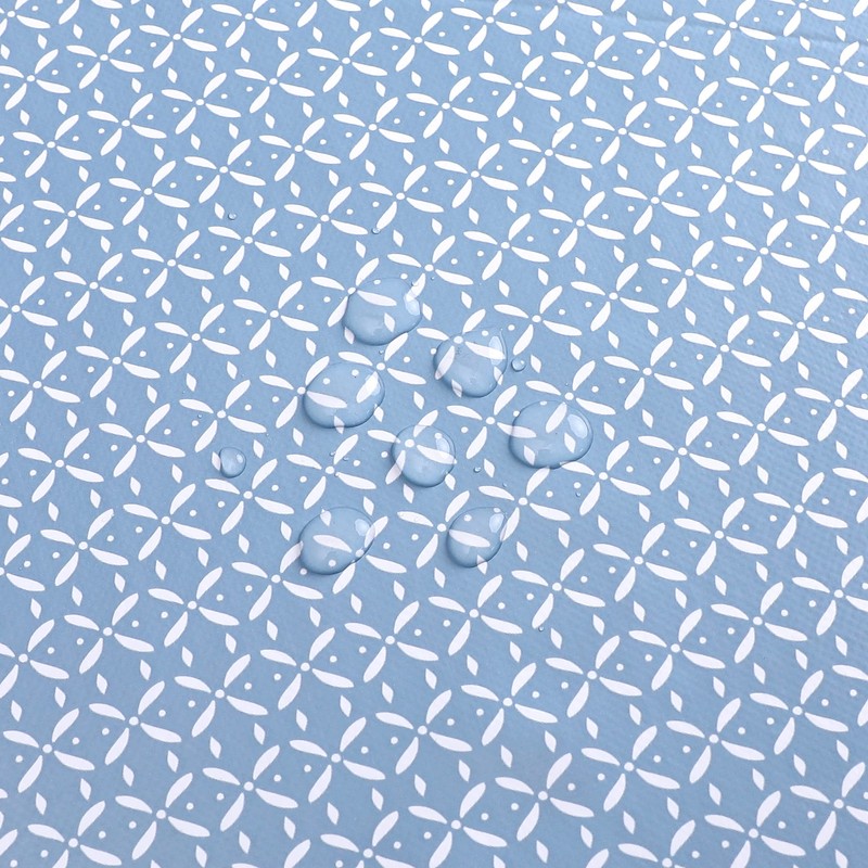 Home Direct Oilcloth Tablecloth Washable Round 140 cm (Blue Grey)
