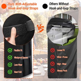 Housse BBQ Cover Grill Cover, 32-inch Heavy Duty Oxford Waterproof Windproof Resistant BBQ Gas Grill Cover for Outdoor Barbecue Fit Most Brands Weber, Brinkmann, Char Broil, Holland (Black, 30 Inch)