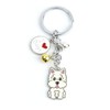 [KOYOKOMA] Dog Keychain with Bell Ring Dog Schnauzer Pomeranian Golden