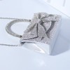 Shiny Dinner Bag Handbag Rhinestone Bow Box Bag Small Square