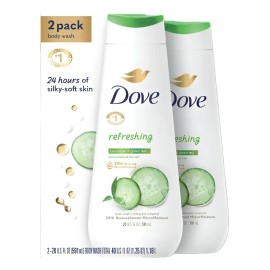 Dove Refreshing Body Wash, Cucumber And Green Tea, 2 Pzs