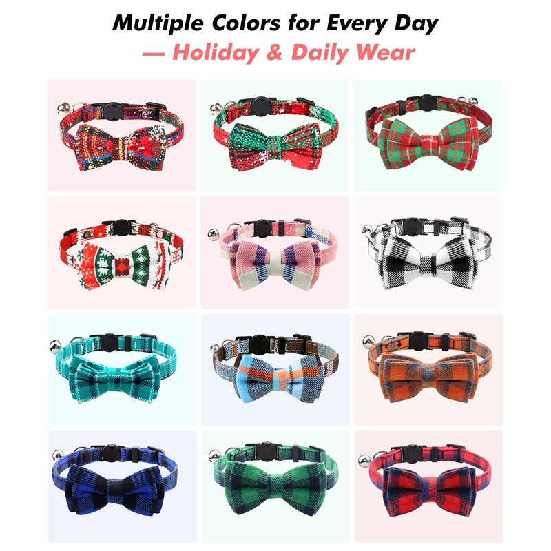 Joytale Upgraded Cat Collar with Bells, Breakaway Cat Collars with