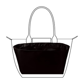 DOSIBAG Waterproof Premium Nylon Purse Organizer Insert for Longchamp Le Pliage Handbags (Black, Large)