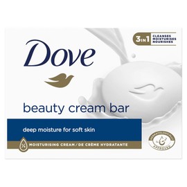 Dove Orginal Beauty Cream Bar 3 in 1 Cleanses, Moisturises and Nourishes Sulphate-Free Bath Soap for Soft and Smooth Skin, Suitable for Daily Use, 4x90g