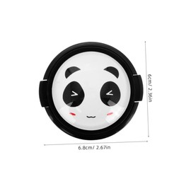 SEWACC 2pcs Cartoon Panda Center Pinch Lens Cap Cover Durable Camera Lens Protector with Textured Design for Optimal Image Quality and Scratch Resistance