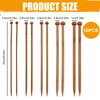 10 Pcs Bamboo Knitting Needles, Single-tip Wooden Knitting Needles Set