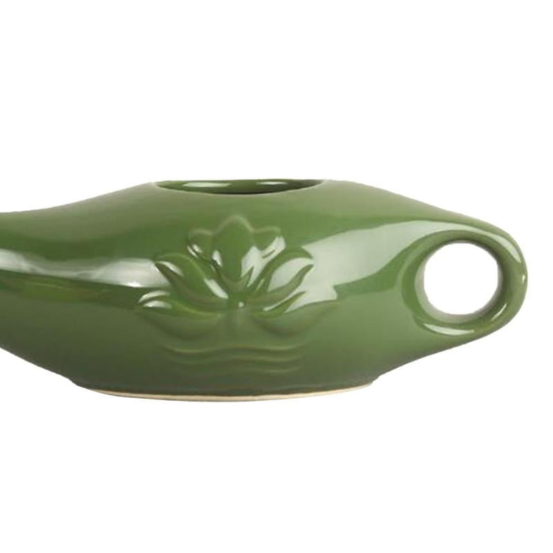 TENOL Ceramic Neti Pot Sinus Rinse Pot 250ml Travel Comfortable
