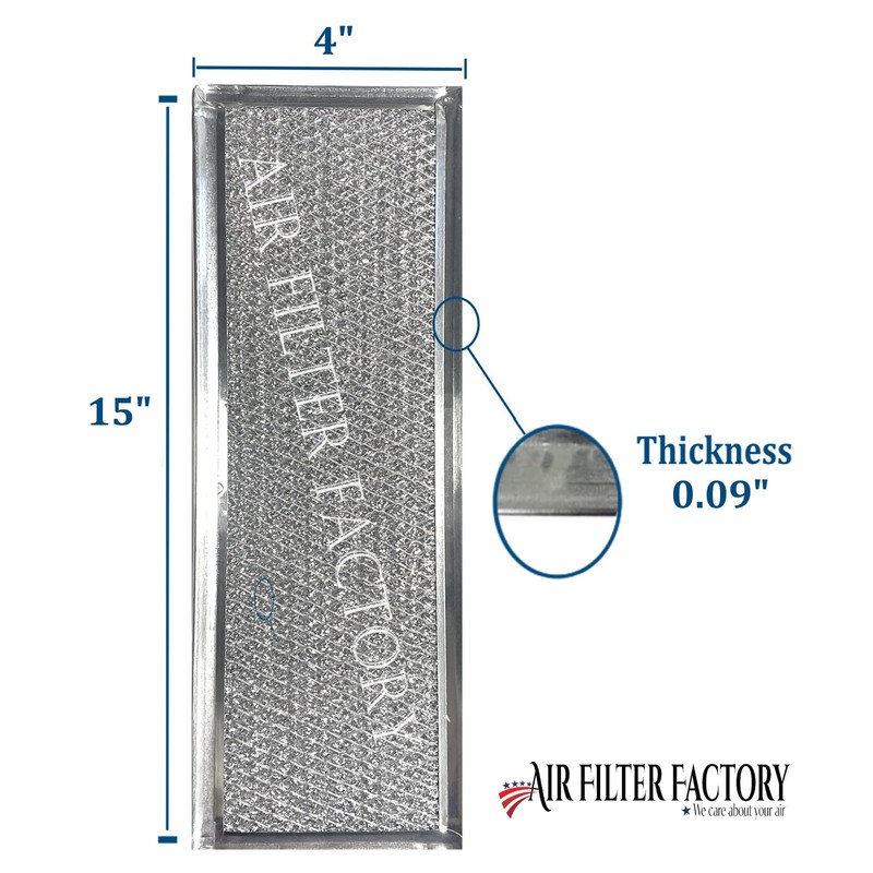2-Pack Air Filter Factory 4 X 15 X 3/32 Inches