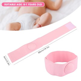 Miskall Hernia Belt Baby, Hernia Belt for Babies, 2-Piece Hernia Belt for Treating Hernia Therapy for Children, Umbilical Hernia Belt for Newborns, Infants, Newborn Belt (Pink)