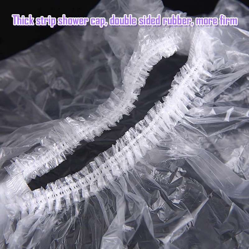 50-Pack Disposable Shower Caps ，Individually Packaged Disposable Shower Caps，Large, Thick,