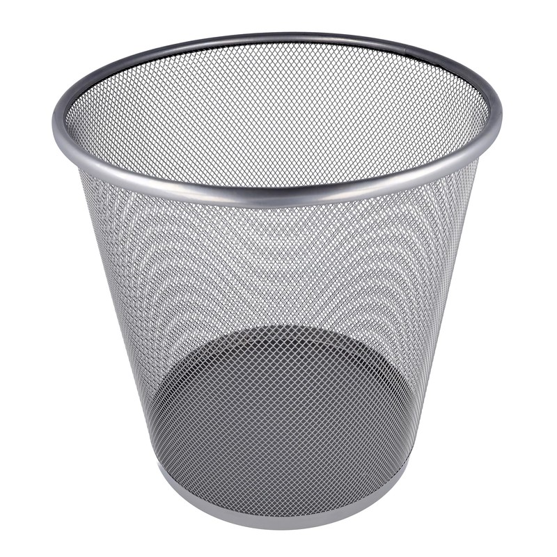Westcott Waste Paper Bin Mesh Silver (Set of 2) |