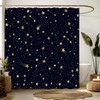 WANVYON Celestial Shower Curtain Cute Star Glitter Starry Sky Astrology