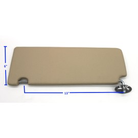 Generic Legion Part Store Sun Visors Set Compatible with Toyota Tacoma/Hilux 1995 1996 1997 1998 19999 2000 2001 2002 2003 2004 Beige 13"" X 6"" (hole to hole 1.5"")