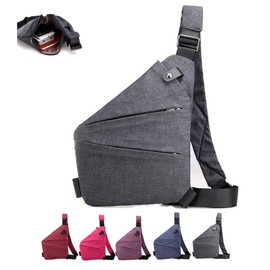 Anti Theft Travel Bag for Women Men, The Slim Carry Sling Bag, Personal Flex Travel Purses Crossbody Bags Multi Pocket